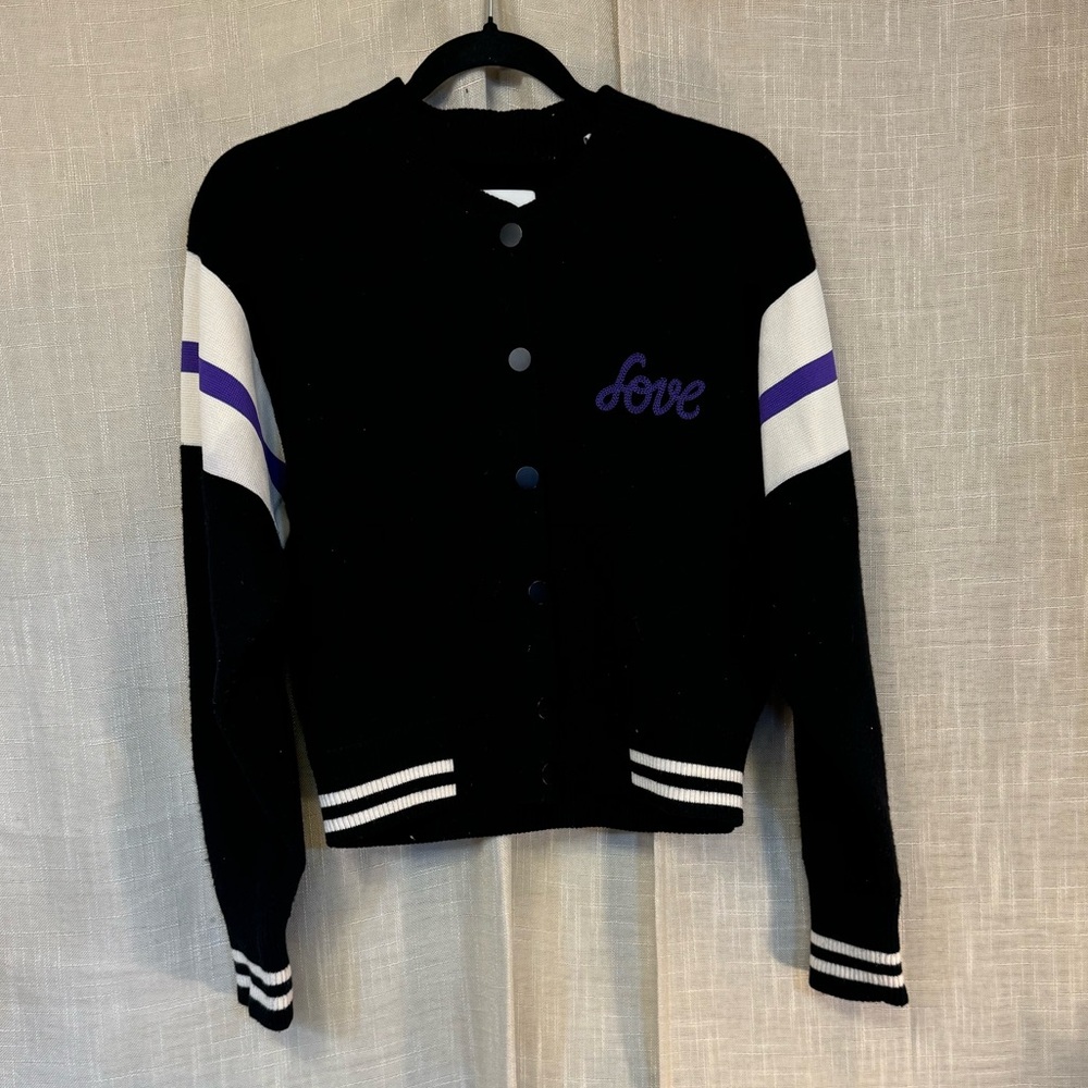 Sandro Ashton Varsity Cardigan in Size 2 - Picture 5 of 10